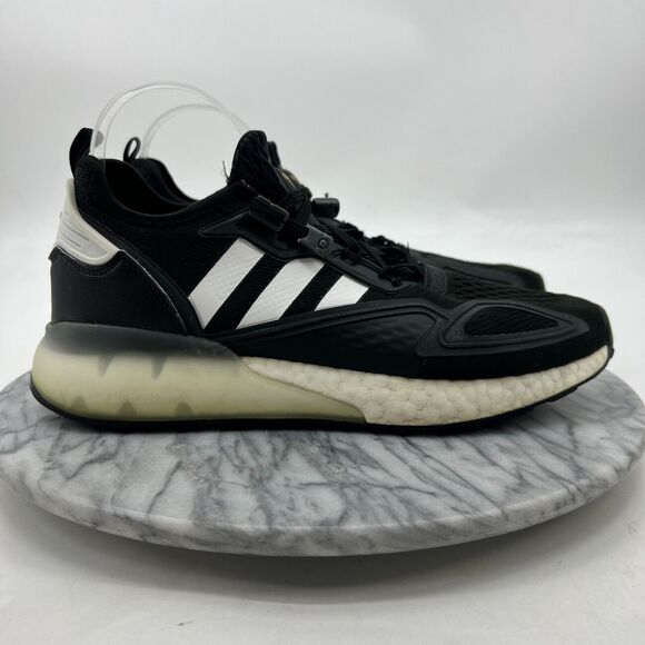 Adidas Originals ZX 2K Boost Sneaker Womens 10 Black Running Shoes Sport H00102 - Picture 2 of 12